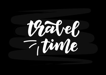 Travel time hand drawn lettering
