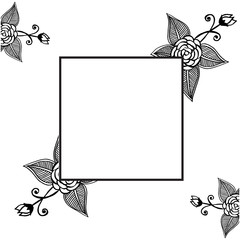 Vector illustration decoration with pattern flower frame