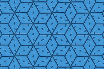 blue abstract background pattern textured, lines and symmetrical shapes