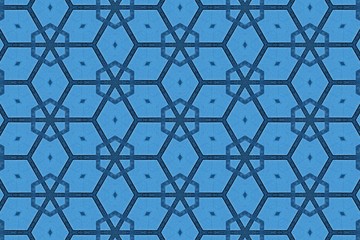 blue abstract background pattern textured, lines and symmetrical shapes