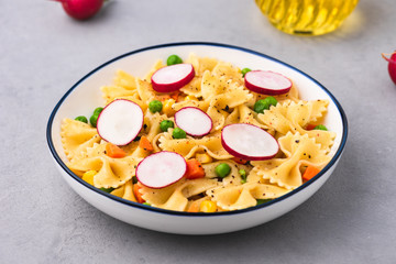 pasta with vegetable food background