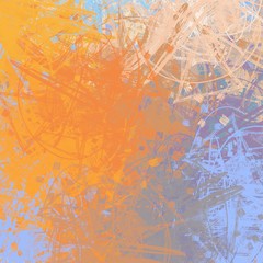 Artistic sketch backdrop material. Abstract geometric pattern. Chaos and random. Modern art drawing painting. 2d illustration. Digital texture wallpaper. 