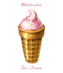ice berry. Red juicy Ice lolly. realistic ice cream illustration