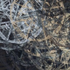 Artistic sketch backdrop material. Abstract geometric pattern. Chaos and random. Modern art drawing painting. 2d illustration. Digital texture wallpaper.