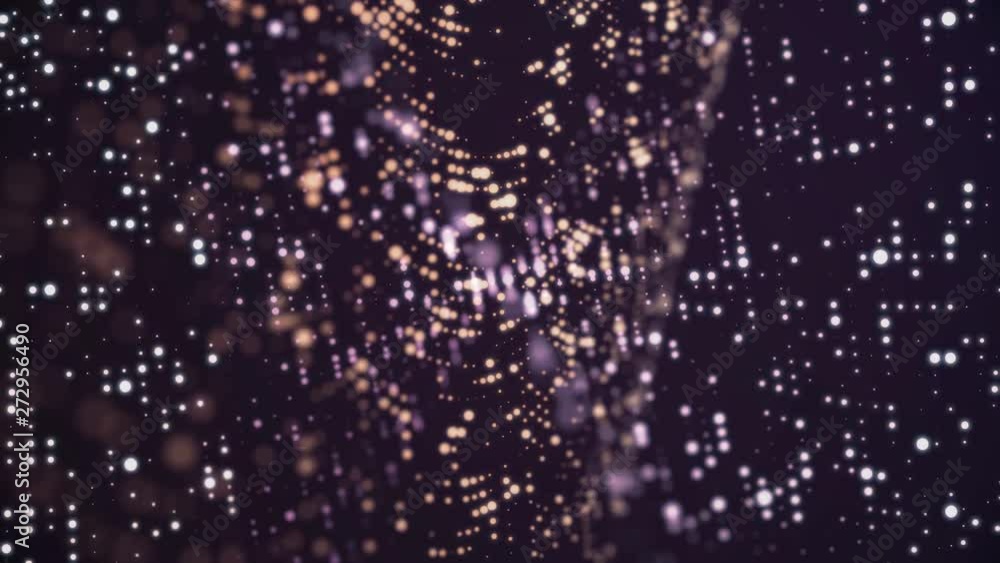 Aufkleber abstract lilac glitter spiral rotating on black background, seamless loop. animation. shining twiste