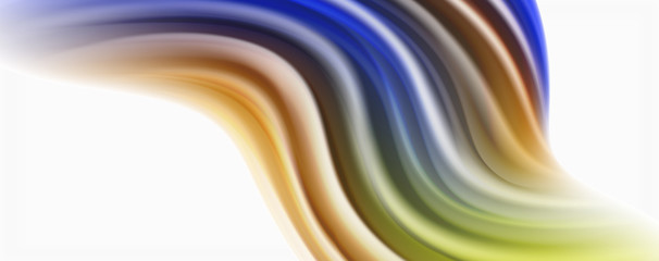 Glossy colorful liquid waves abstract background,, modern techno lines