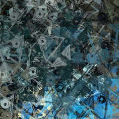 Artistic sketch backdrop material. Abstract geometric pattern. Chaos and random. Modern art drawing painting. 2d illustration. Digital texture wallpaper.