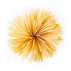 Spaghetti isolated on white background with clipping path