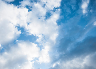 Blue sky background with clouds