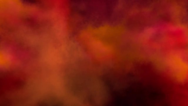 Colored middle size smoke explosion with trails, expands towards the camera. Separated on pure black background, contains alpha channel.