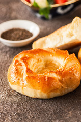 Traditional eastern round small flat bread - naan
