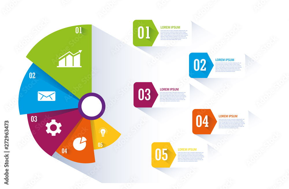 Poster isolated workflow and infographic design