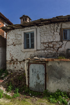 Houses at old village at Thassos island,  East Macedonia and Thrace, Greece