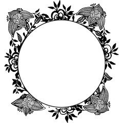 Vector illustration various art modern with beautiful flower frame