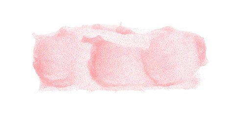 Gently pink strokes and texture of lip gloss or gel lubricant