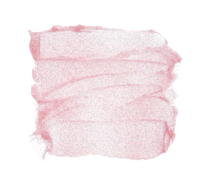 Gently pink strokes and texture of lip gloss or gel lubricant