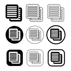 simple Document file icon. Paper doc sign