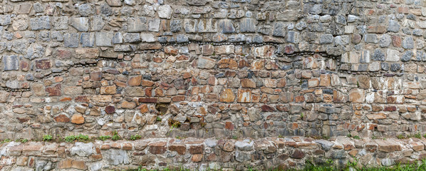 Remnants of the old Roman wall in Ljubljana, Slovenia.