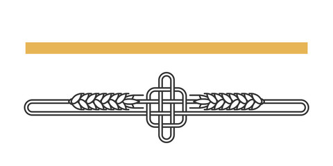 Wheat ears. Design element for bakery, brewing, wheat products. Line icon, symbol, sign.