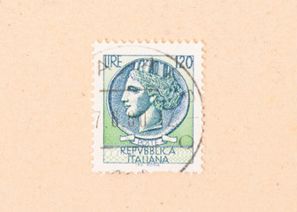 ITALY - CIRCA 1960: A stamp printed in Italy shows a person with a crown, circa 1960