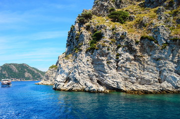 Fototapeta premium Cruise on the ship on the amazing Aegean Sea