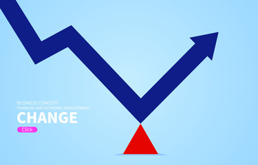 Changing direction, the pressure of the triangle changes the direction of the arrow