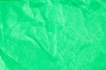 Naklejka premium Crumpled green paper textures for backgrounds, Green recycle paper background.