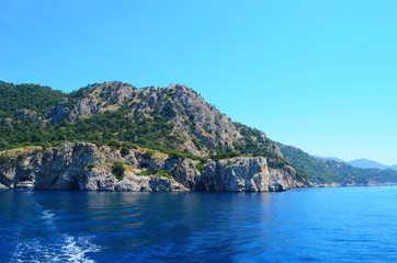 Obraz premium Cruise on the ship on the amazing Aegean Sea