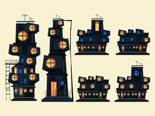 building set vector illustration 