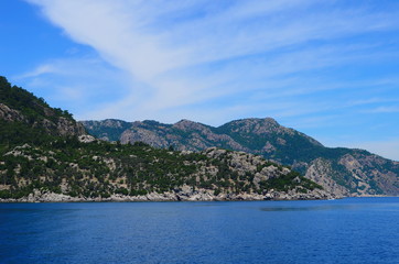Fototapeta premium Cruise on the ship on the amazing Aegean Sea