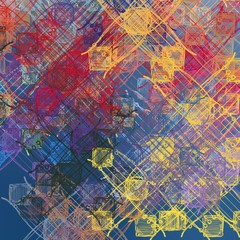 Colorful shapes and lines. Backdrop 2d illustration. Wallpaper. Shapes and lines.