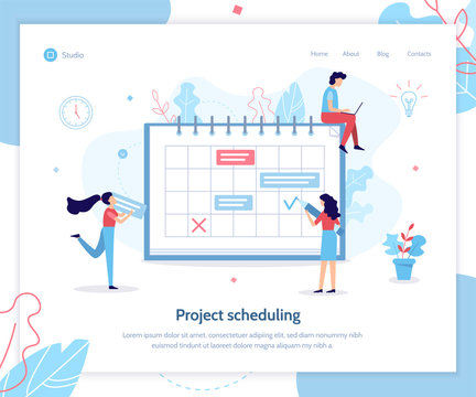 Project sheduling web banner