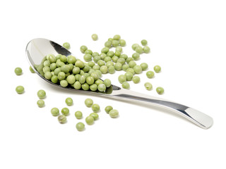 soya beans on white background 