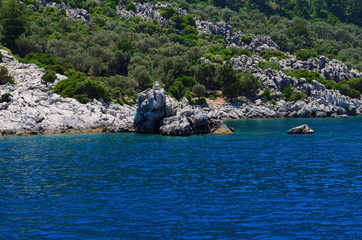 Cruise on the ship on the amazing Aegean Sea