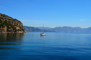 Cruise on the ship on the amazing Aegean Sea