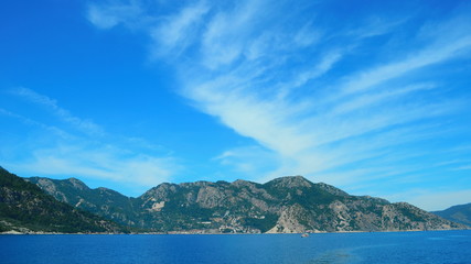 Obraz premium Cruise on the ship on the amazing Aegean Sea