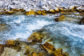The small river in a Triglav National Park