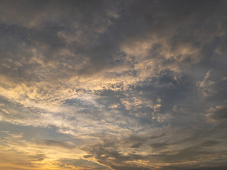 evening sky, sunset, dramatic sky with clouds