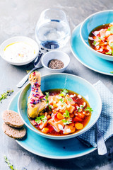 soup with chicken and vegetables