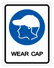 Wear Cap Symbol Sign, Vector Illustration, Isolate On White Background Label .EPS10