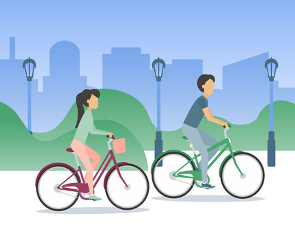 bike couple city
