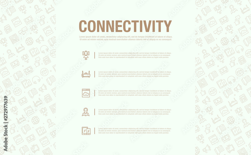 Poster connectivity and communication seamless pattern
