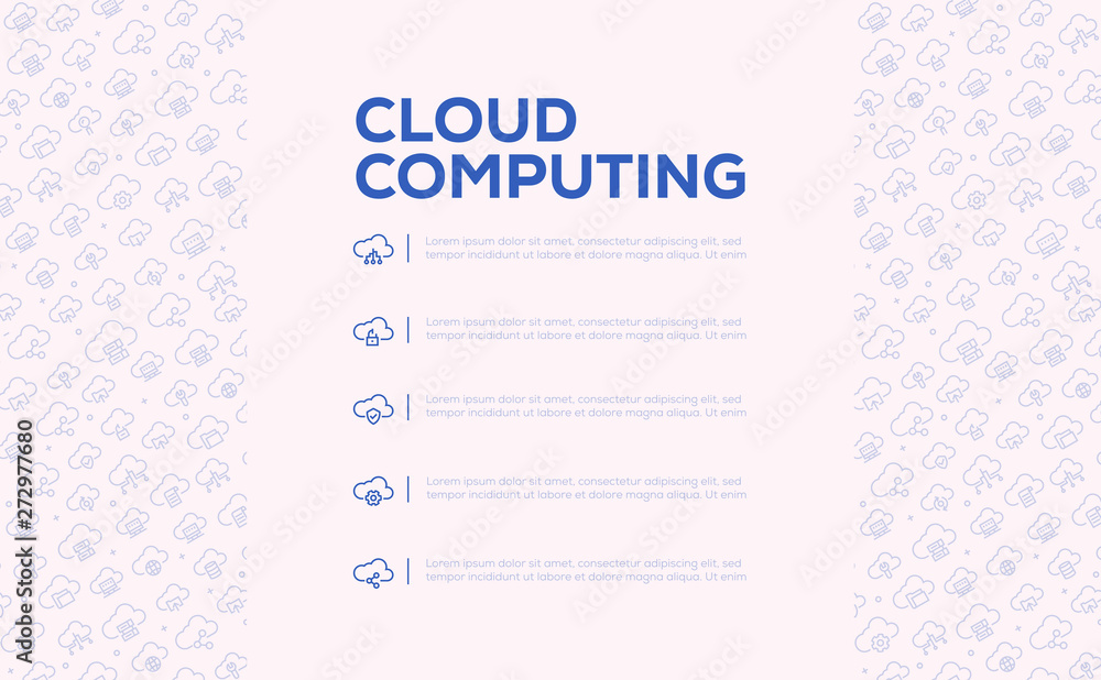 Poster CLOUD COMPUTING SEAMLESS PATTERN