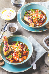 soup with chicken and vegetables