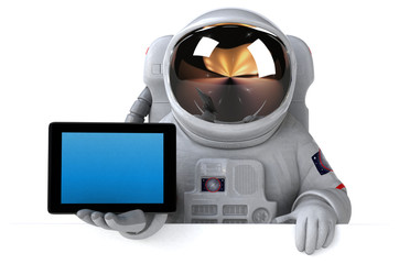 Fun astronaut - 3D Illustration © Julien Tromeur