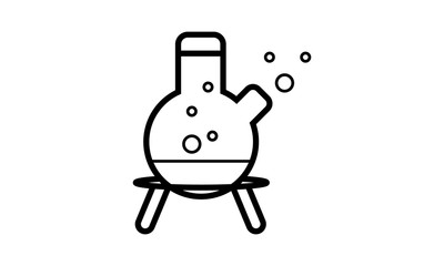 Obraz premium Best laboratory chemical beaker icon on white background - Vector 
