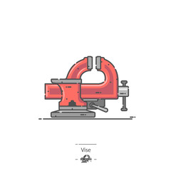 Red Vise - Line color icon