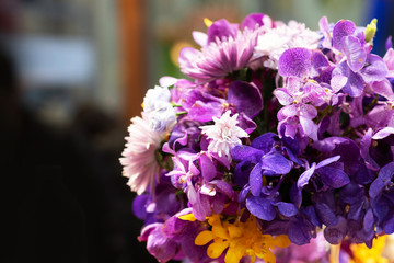 Beautiful bouquet of flowers colorful, flower decoration, Floral arrangement