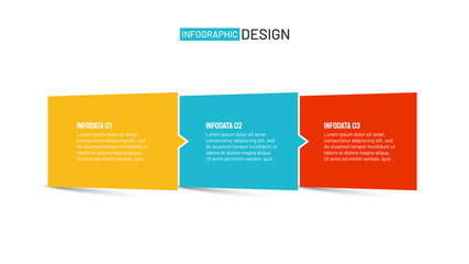 Vector template for infographic. Business concept with 3 options, steps or processes. 