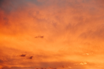 Fototapeta na wymiar bright orange sunset